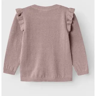 NAME IT Mädchen Nmfabinne Ls Knit Card Noos Strickjacke, Deauville Mauve/Detail:Tone In Tone Lurex, 92 EU