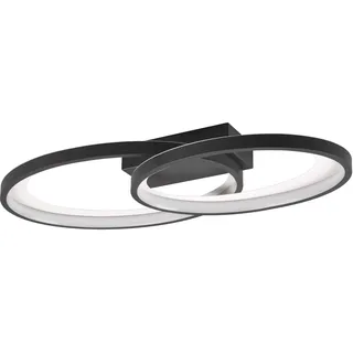 Trio Reality LED Deckenleuchte Malaga Schwarz-weiß