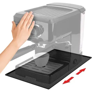 Bonna Kaffeemaschine Abtropfmatte, Anti-Rutsch kaffemaschinen unterlage, Kaffeevollautomat Zubehör kompatibel mit Siemens EQ6, De'Longhi Magnifica usw, Philips LatteGo usw-Schwarz