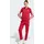 Women's ESSENTIALS 3-STRIPES TRACKSUIT, active maroon, M