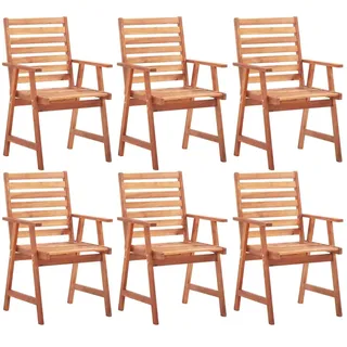 vidaXL Gartenstuhl 60,1 x 69,5 x 33,6 cm braun 6 St.