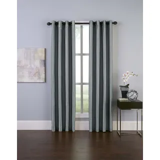 Curtainworks Malta Kunstseide Tülle Vorhang Panel, blaugrün, 50 by 132"