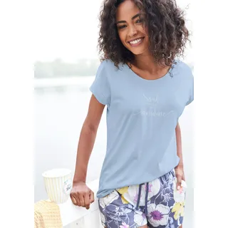 Vivance Dreams by Lascana T-Shirt mit Sommer-Statementdruck, hellblau