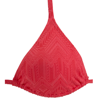 Triangel-Bikini BUFFALO "Romance", Damen, Gr. 38, Cup C/D, rot, Polyamid, strukturiert, unifarben, Bikini-Sets Triangel-Bikini, mit modischer Struktur, Topseller