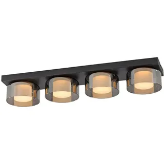 Paul Neuhaus Led-Deckenleuchte , Schwarz , Metall, Kunststoff, Glas , 15x10x70 cm , Schutzklasse II (Schutzisoliert) , Lampen & Leuchten, Leuchtenserien