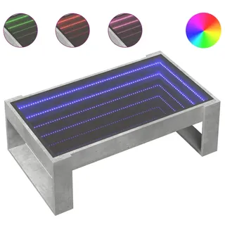vidaXL Couchtisch mit Infinity-LED Betongrau 90x53x30 cm - Grau