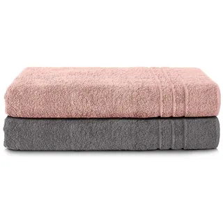 Komfortec Handtuchset 80 x 200 cm grau 2 St.