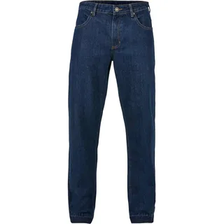 URBAN CLASSICS Herren TB5919-Open Edge Loose Fit Jeans in blau Größe 32