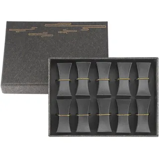 Youda 10 Stück Essstäbchen Ablagen, Legierung Essstäbchen Halterung, Fallfest Stäbchen Halter, für Tisch Besteck Set, Restaurants Zubehör(Schwarz, 10PCS)