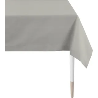 Tischdecke APELT "4362 Rips - UNI" Gr. 1, grau, Ø:170cm, Baumwolle, Polyester, Tischdecken, Tischdecke, Wasser- und Schmutzabweisend