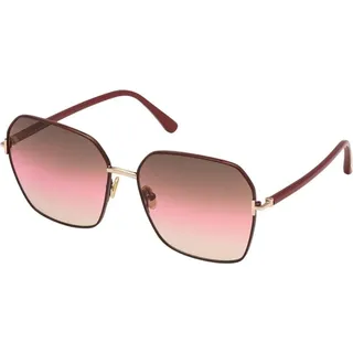 Tom Ford - "Claudia" Sonnenbrille für Damen SY395 (Einheitsgröße) (Bordeaux) - bordeaux