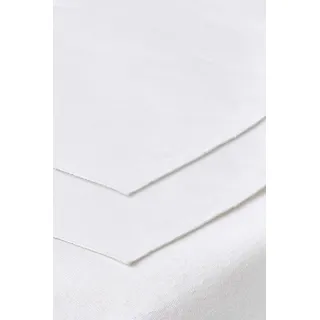 Meyco Baby wasserdichte Molton Bettunterlage für Babywiege 2-teilig - 40x50cm - Matratzenschoner - 100% Baumwolle - Oeko Tex Zertifiziert - PU Zwischenschicht - waschbar & trocknergeeignet - Weiß