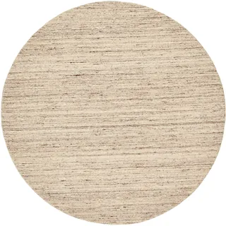 THEKO Wollteppich THEKO "Pure UNI", beige, H:14mm Ø:150cm, Schurwolle, Teppiche, Handwebteppich, meliert, reine Wolle, handgewebt