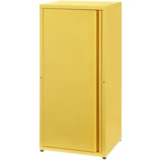 [en.casa] Aktenschrank Burlöv , Gelb , Metall , 2 Fächer , Rechteckig , 40x88x35 cm , Büromöbel, Büroschränke, Aktenschränke
