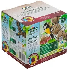 Dehner Natura Premium Meisenknödel ohne Netz, Insektenknödel, ganzjähriges Wildvogelfutter proteinreich / energiereich, Karton aus FSC®-zertifizierter Produktion, 100 Stück je 90 g (9 kg)