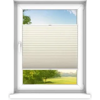time4blinds - Plissee Rollo, Faltrollo, Sichtschutz, Vanille, 120x210cm - Hellgelb