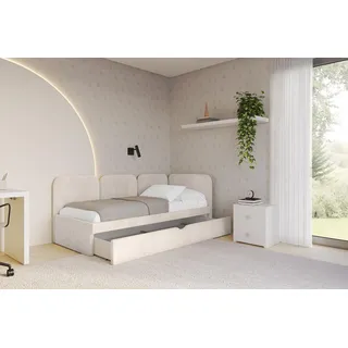 altdecor Jugendbett Alvy 100 x 200 cm Textil beige