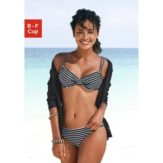 s.Oliver Bügel-Bikini-Top Hill Schwarz/Weiß 38 Cup F