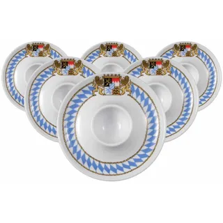 SELTMANN WEIDEN Eierbecher »Eierbecher mit Ablage Compact Bayern ø 12,5 cm 6er Set bunt«, bunt