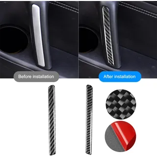 2-teilige Innentür-Armlehnenverkleidungs-Abdeckungsverkleidung aus Kohlefaser, passend für Mazda MX-5/Roadster NC 2009-2015