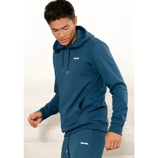 bench. loungewear Hoodie Sweatshirt mit Kapuze und seitlichen Taschen, Baumwollmischung blau