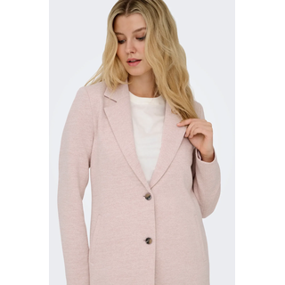 Kurzmantel ONLY "ONLCARRIE MEL COAT OTW NOOS", Damen, Gr. 40, burnished lila detail:melange, Web, Obermaterial: 55% Baumwolle, 45% Polyester, meliert, tailliert kniefrei, V-Ausschnitt, Mäntel Kurzmantel