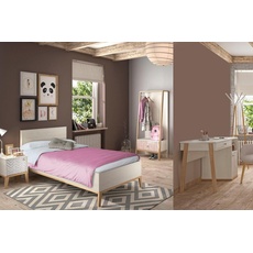 Bild von Jugendzimmer-Set »Alika«, (Set, 4 St., Kleiderständer, Bett, Nachttisch, Schreibtisch), braun