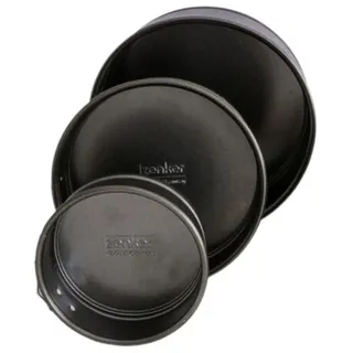 Zenker 9991950 Set 3 Mini-Mini-Formen, rund, Springform, Kuchenform, Layer Cake Design, Edelstahl, Schwarz, 12 cm, 16 cm, 18 cm