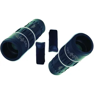 PARENCE - Set mit 2 monokularen Ferngläsern 16 x 52 mit Nachtfunktion - Tragetasche &; Reinigungswerkzeug - gepanzerte Linse - Ideal Camping, Angeln, Beobachtung, Konzert, Schießstand / 2er-Set