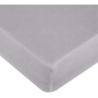 Träumeland TT02163 Spannbetttuch Jersey dunkelgrau, 60 x 120 + 70 x 140 cm, mehrfarbig