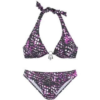 Bruno Banani Bügel-Bikini Damen dunkelrosa-bedruckt Gr.36 Cup B