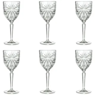 RCR 26325020006 Oasis Kristallweingläser, Set mit 6 Stück Weißweinkelche, spülmaschinenfest Wein-Gläser, Weingläser Set, 230ml Weißweingläser Kristallglas Weißwein Kelche mit gezogenem Stiel