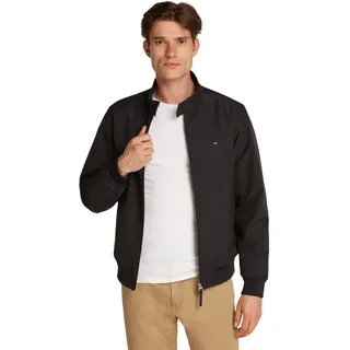 Tommy Hilfiger Herren Windbreaker Jacke Harrington Wasserabweisend, Schwarz (Black), XL