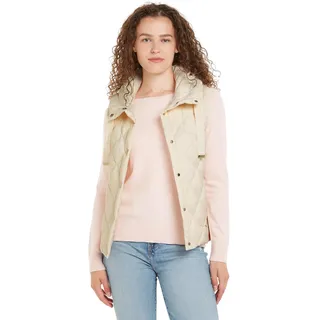 Tommy Hilfiger Damen Weste Classic Steppweste, Weiß (Calico), S