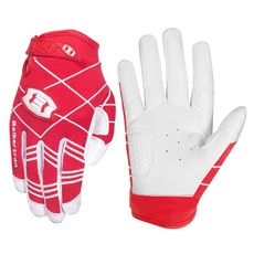 Seibertron B-A-R PRO 2.0 Signature Baseball/Softball Schlagmann Batting Handschuhe Gloves Super Grip Finger Fit for Erwachsener Red M