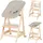 Born Up Set 2in1, Greyish gesteppt', Hochstuhl mit Liegefunktion, ab Geburt
