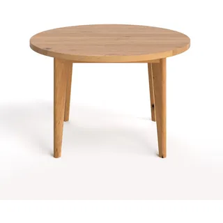 Klassischer runder Luna-Tisch, 100 cm, Massivholz, Skandinavisch - Braun