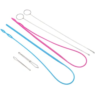 Nähschlaufenset,6 Stück Nähschlaufenset,Seileinfädelvorrichtung,Näheinfädelwerkzeug,DIY-Strickzubehör,Nähwerkzeuge