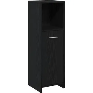 vidaXL Badezimmerschrank aus schwarzer Eiche, 30 x 30 x 95 cm, Holzwerkstoff - Schwarz