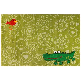 Sigikid Kinderteppich , Grün , Textil , Tier , rechteckig , 80x150 cm , Textiles Vertrauen - Oeko-Tex® , für Fußbodenheizung geeignet, in verschiedenen Größen erhältlich, Fasern thermofixiert (heatset), pflegeleicht , Teppiche Und Böden, Teppiche, Kinderteppiche