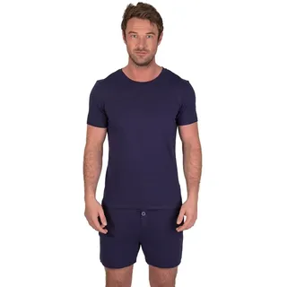 Light & Shade Pyjama-Set aus Modal mit Rundhalsausschnitt und kurzen Unterteilen für Herren, Marine, 2XL