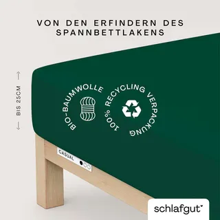 Casual 140 x 200 - 160 x 200 cm green deep