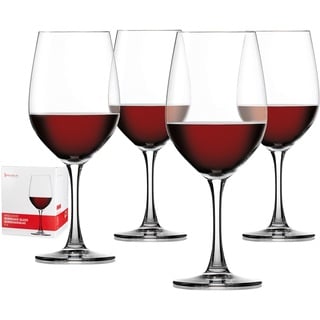 Spiegelau 4-teiliges Bordeauxglas Set, Weingläser, Kristallglas, 580 ml, Winelovers, 4090177