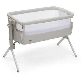 Chicco Next2Me Armonia Baby Beistellbett, aufklappbare Seitengitter, 11 Höhenstufen, höhenverstellbar von 66 bis 83 cm, 4 Rollen, hervorragende Luftzirkulation, weiß