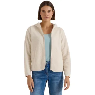 Cecil Damen Teddy-Jacke mit Kapuze in Unifarbe