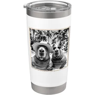 Capybara Selfie | Lustiges & cooles Capybaras-Foto Doppelwandiger Edelstahl-Thermobecher