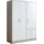 Drehtürenschrank Jupiter 145 x 200 x 60 cm Weiß