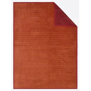 Wohndecke IBENA Gr. 3, rostrot, B:100cm L:150cm, 58% Baumwolle, 35% Polyacryl, 7% Polyester, Wohndecken, Wohndecke