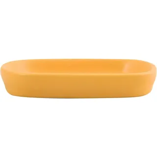 MSV Seifenschale Maonie Keramik 13,9 cm x 9 cm x 2,4 cm Safrangelb