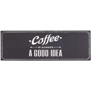 Primaflor Primaflor-Ideen in Textil Küchenläufer »GOOD IDEA, Made in Belgium« rechteckig 6,5 mm Höhe mit Schriftzug, rutschhemmend, waschbar, Küche, schwarz